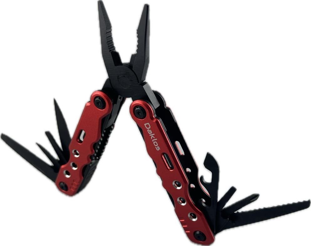 Daklos Multifunctional folding pliers 15in1 red