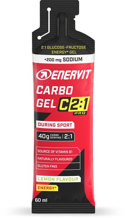 Energetický gél Enervit Carbo Gel C2:1 so sodíkom 60 ml, citrón