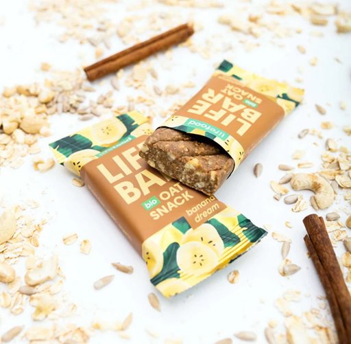 Flapjack Lifefood BIO Lifebar Oat Snack banánový
