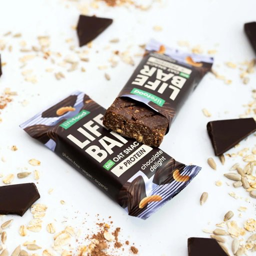Flapjack Lifefood BIO Lifebar Oat Snack protein čokoládový