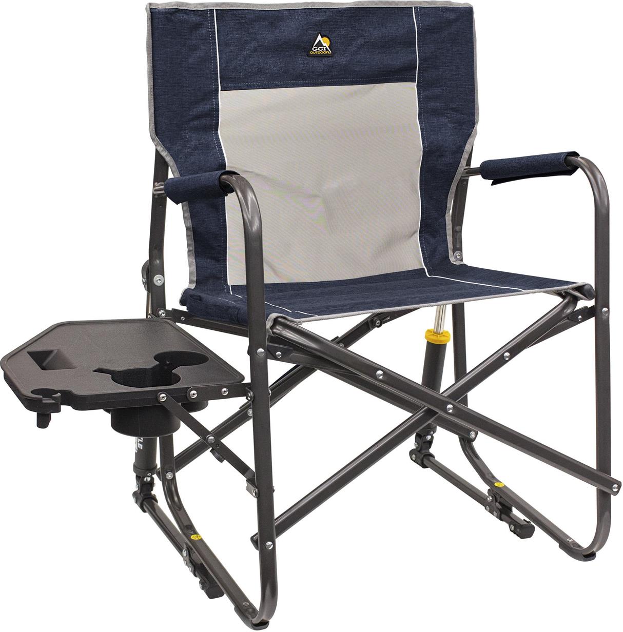 Kempingová stolička GCI Outdoor Freestyle Rocker™ with Side Table Heathered
