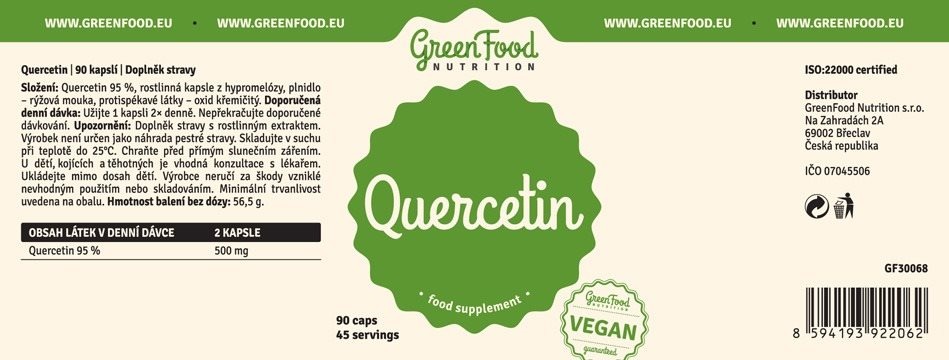 GreenFood Nutrition Quercetin 95%