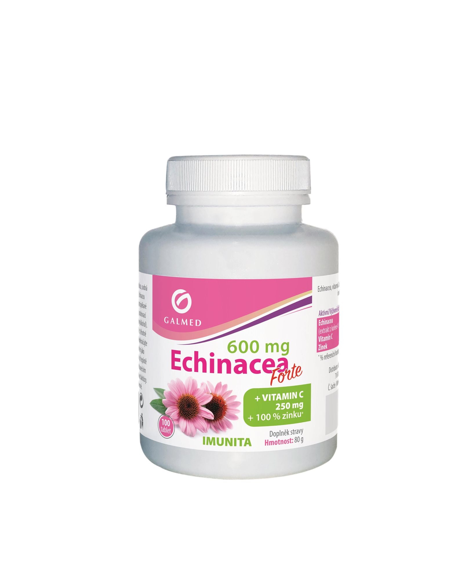 Echinacea forte 600mg + Vit.C+Zinc Galmed tbl 100