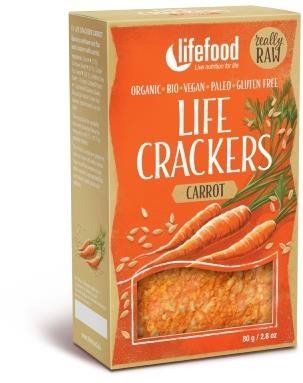 Healthy chips LIFEFOOD LIFE CRACKERS Carrots RAW BIO