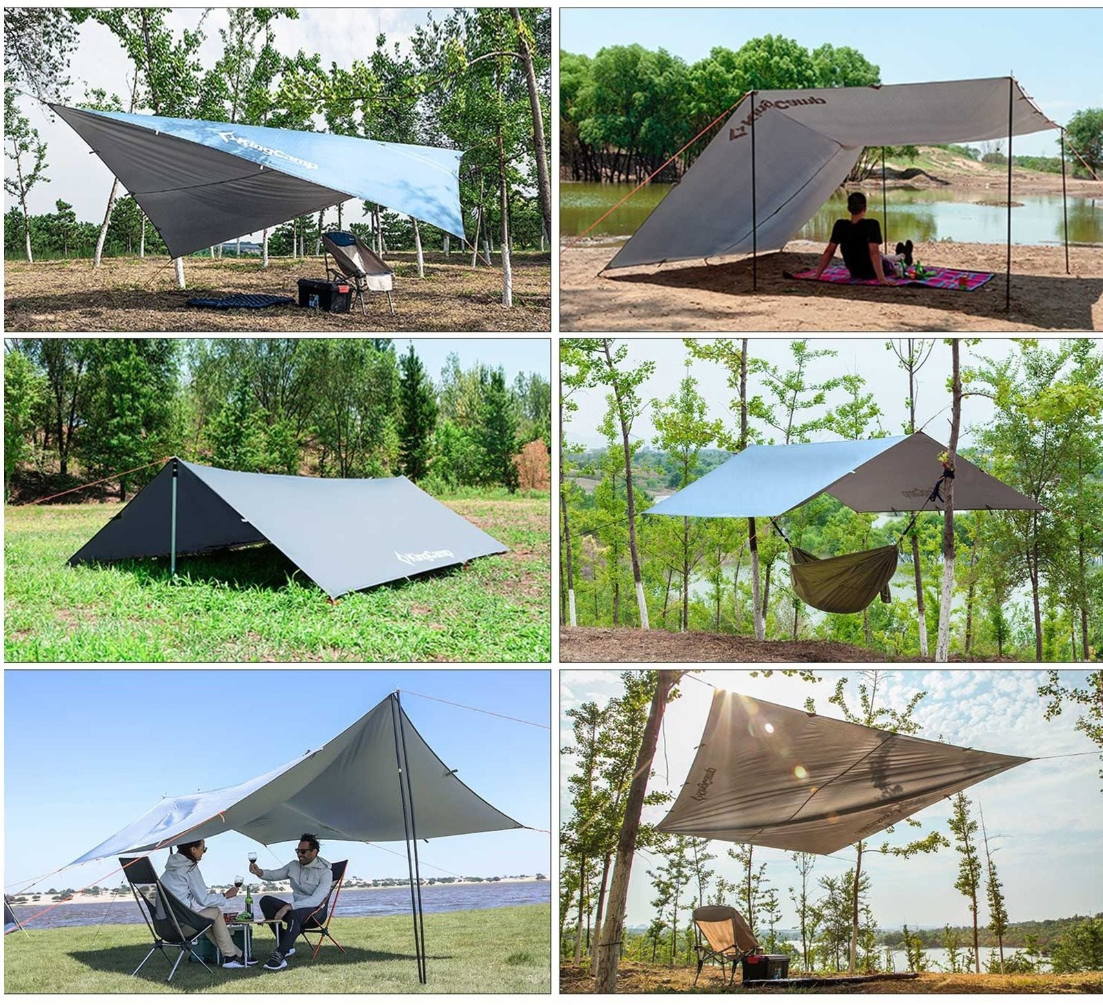 Tent shelter KingCamp Rimini XL grey