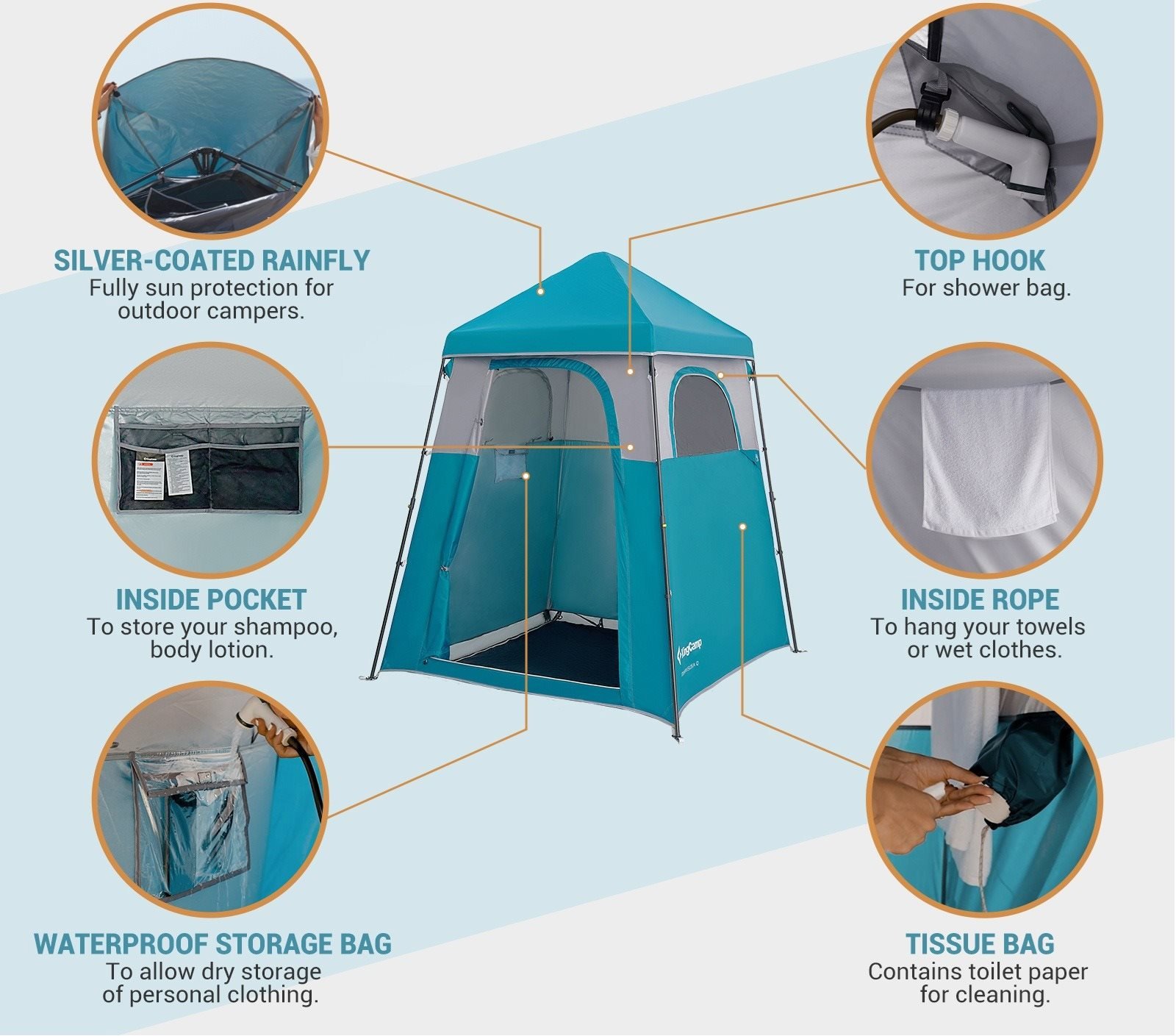 Stan KingCamp Marasusa Q cyan/grey