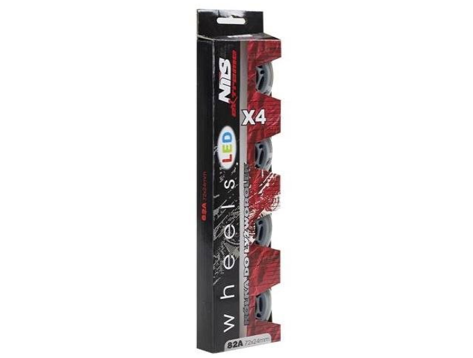 Wheels NILS EXTREME Luminous PU Wheels 72 × 24, 4 pcs