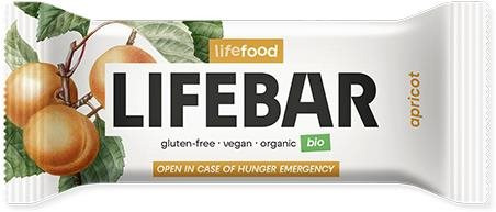 Raw tyčinka LIFEFOOD LIFEBAR tyčinka meruňková RAW BIO 40 g