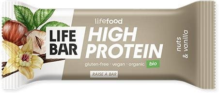 Proteinová tyčinka LIFEFOOD LIFEBAR Protein tyčinka oříšková s vanilkou BIO 40 g