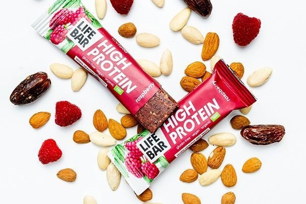 Proteinová tyčinka LIFEFOOD LIFEBAR Protein tyčinka malinová BIO 40 g