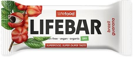 Raw tyčinka LIFEFOOD LIFEBAR tyčinka s guaranou a para ořechy BIO 40 g