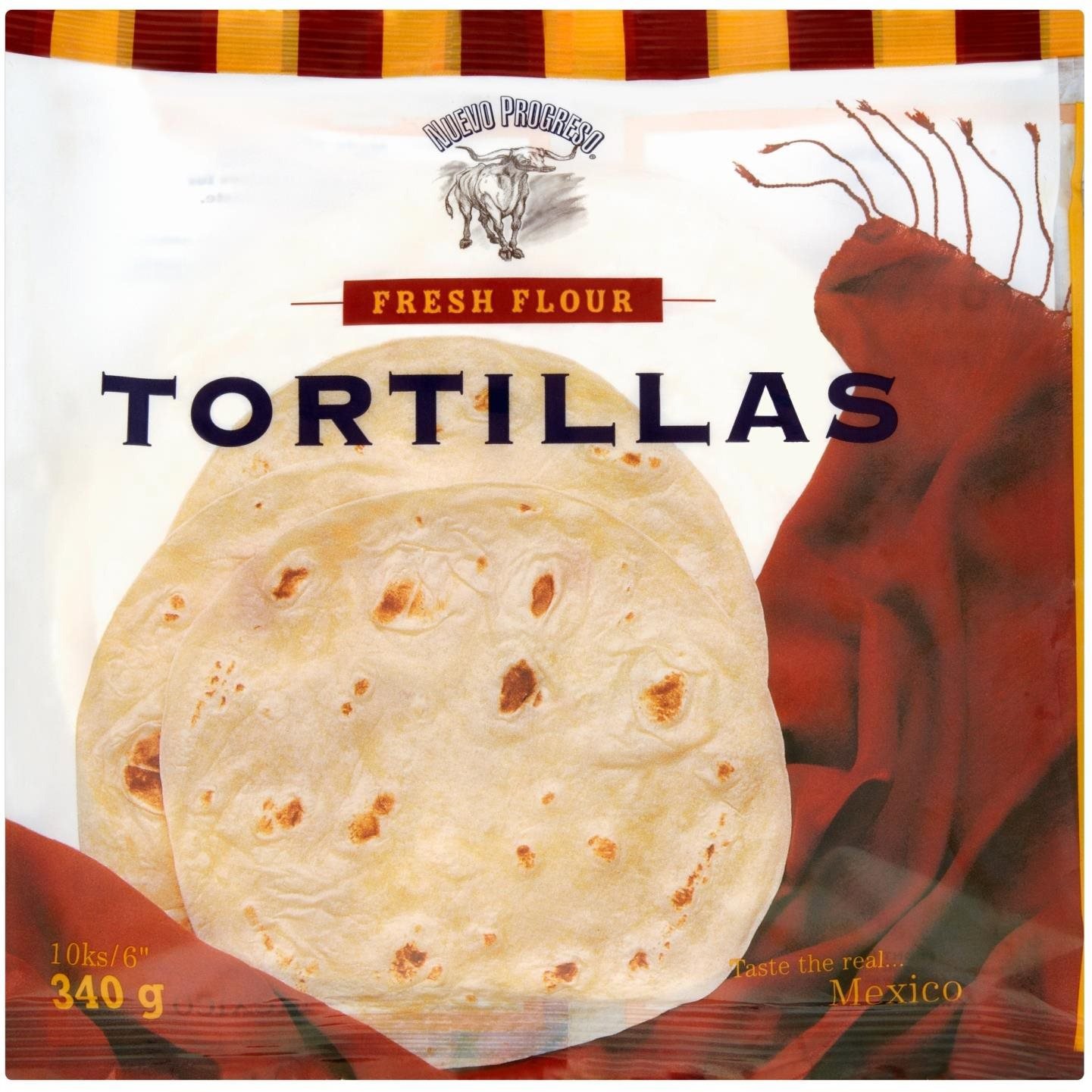 Tortila Nuevo Progreso Tortilla Flour 6", 10pcs