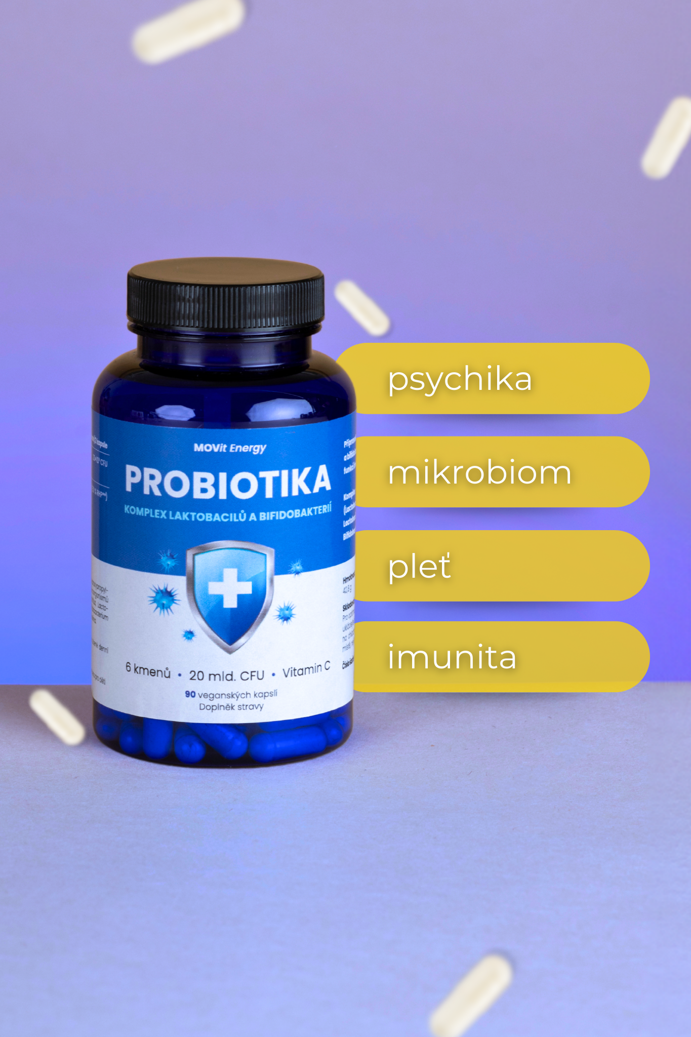 Probiotika MOVit Probiotika - komplex laktobacilů a bifidobakterií, 90 kapslíProbiotika MOVit Probiotika - komplex laktobacilů a bifidobakterií, 90 kapslí