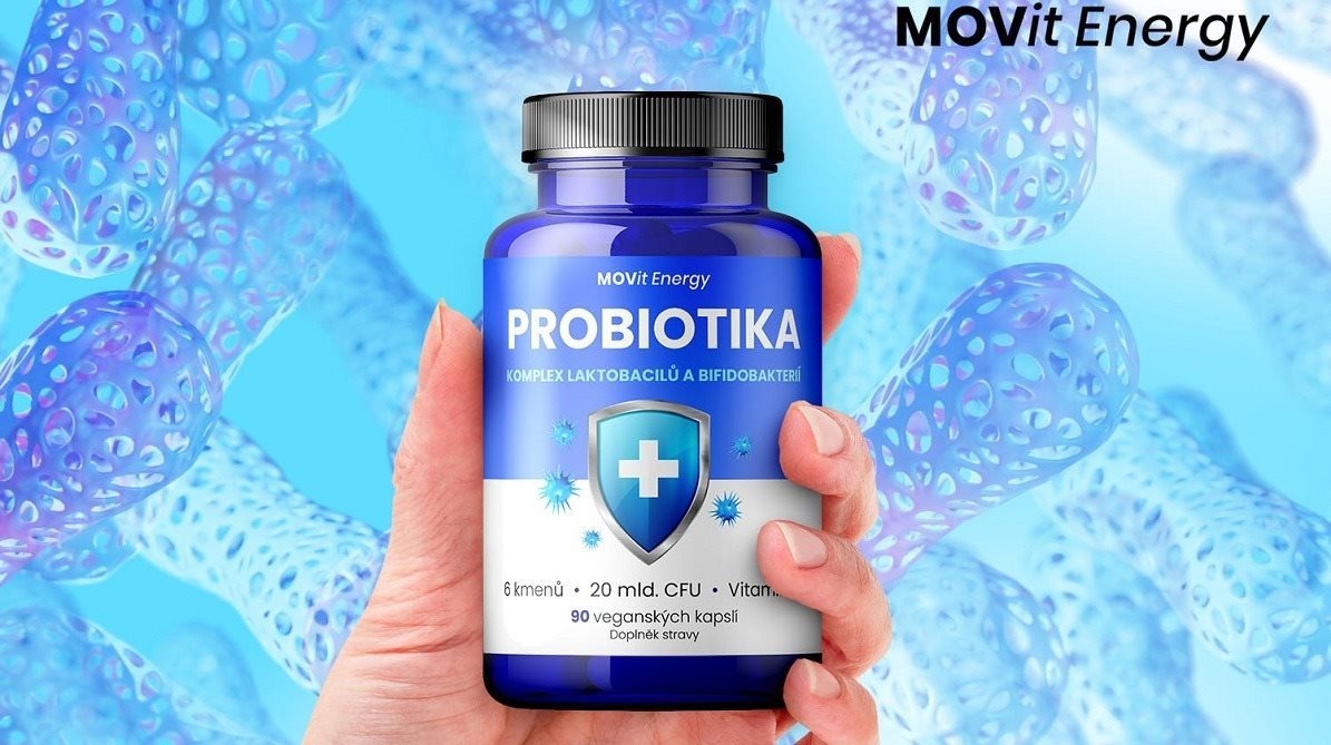 Probiotika MOVit Probiotika - komplex laktobacilů a bifidobakterií, 90 kapslí