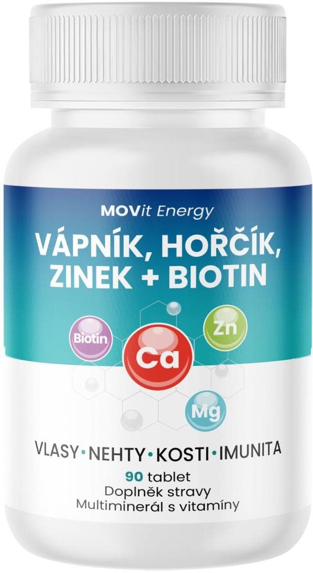 MOVit Vápník Hořčík Zinek Biotin, 90 tablet