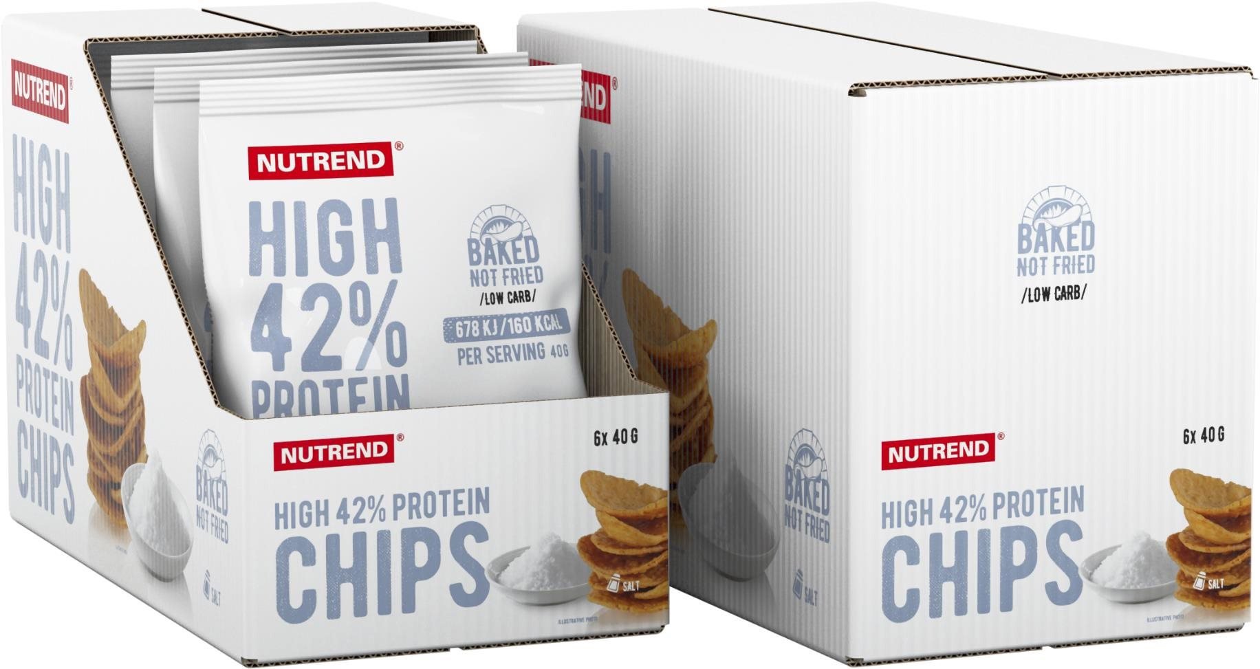 Nutrend High Protein Chips 6 × 40 g, salt