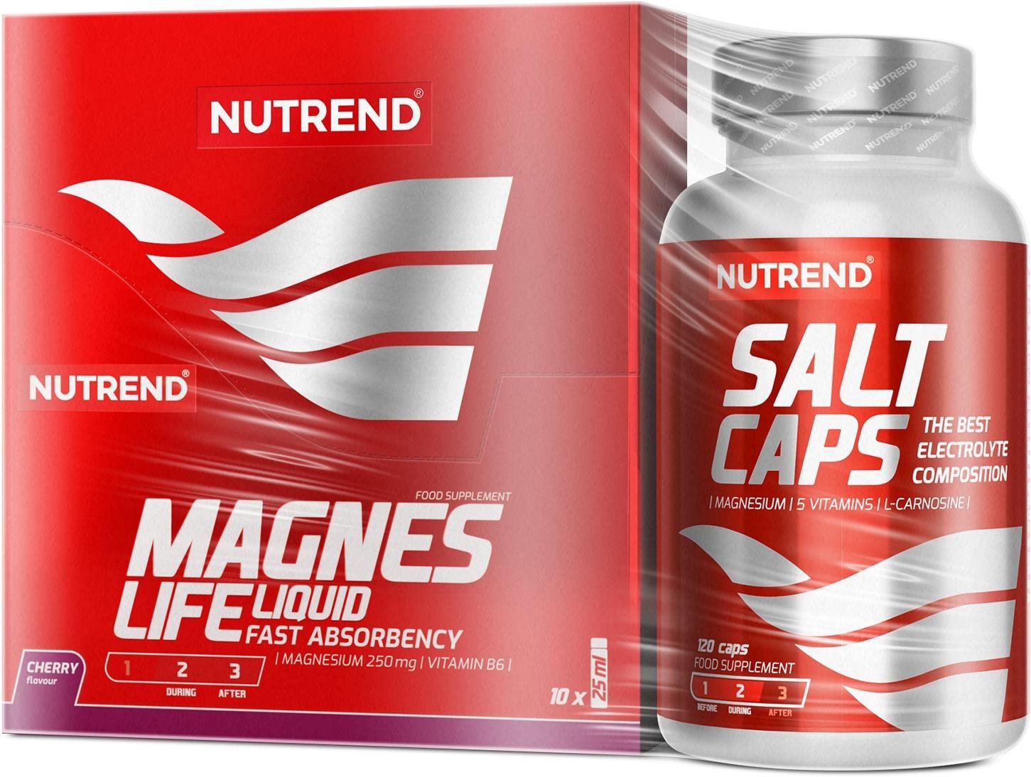 Nutrend Magneslife Gift Set 10 × 25 ml + Salt Caps 120 capsules