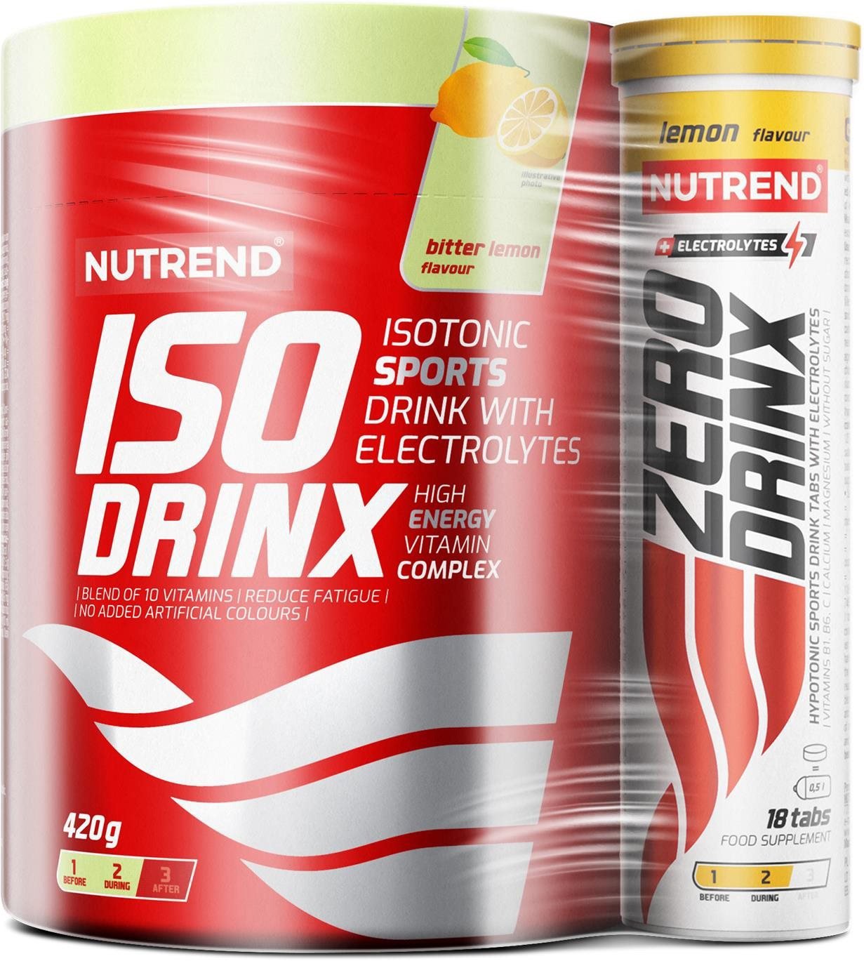 Nutrend Isodrinx 420 g green apple + Zerodrinx tabs 18 tablets orange