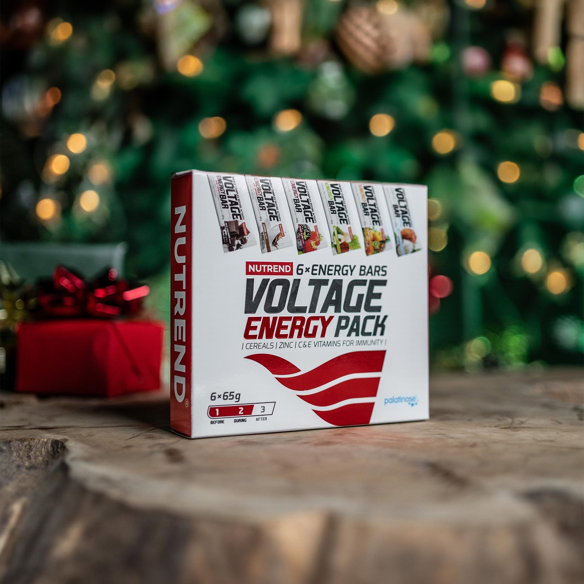 Nutrend Voltage Energy Bar gift pack, 6 × 65 g, mix of flavours