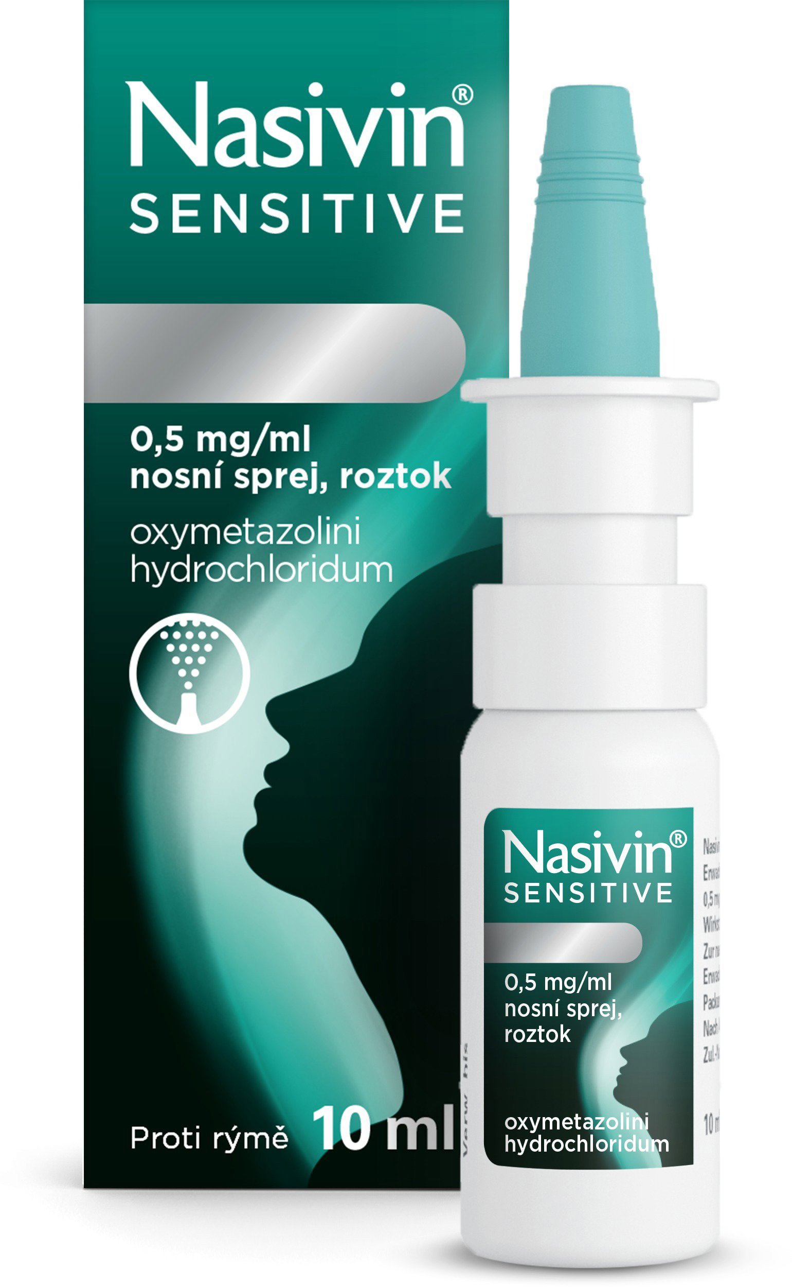 Registered medicinal product Nasivin Sensitive Nasal Spray 0,5 mg/ml 10 ml