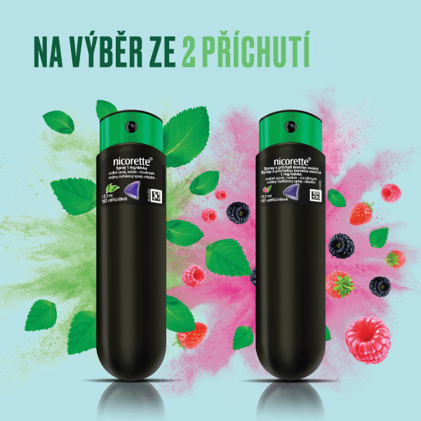 Registered medicinal product Nicorette Spray 1 mg/dose oral spray, solution 13,2 ml