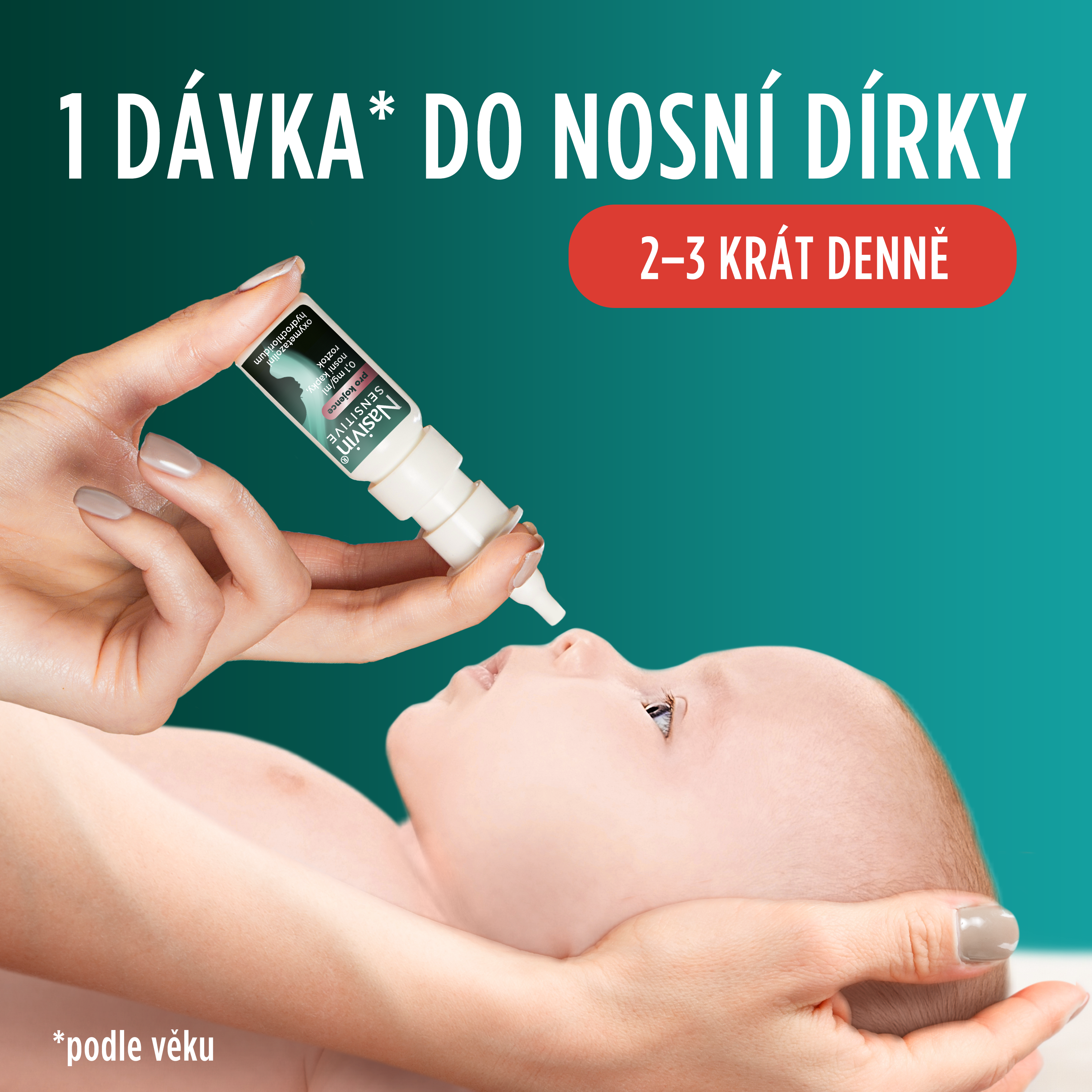 Registrovaný léčivý přípravek Nasivin Sensitive pro kojence 0,1 mg/ml nosní kapky, roztok 5 ml