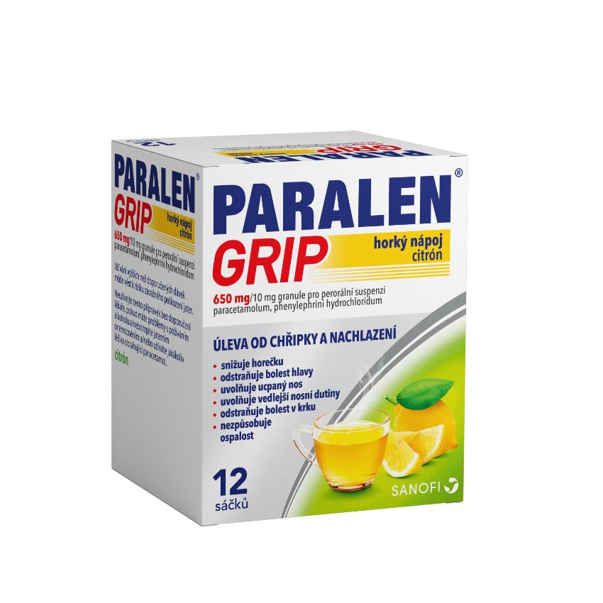Paralen Grip Hot drink lemon 12 sachets