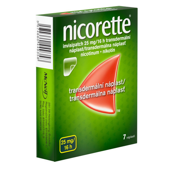 Registered medicinal product Nicorette Invisipatch 15 mg/16 h transdermal patch 7 pcs