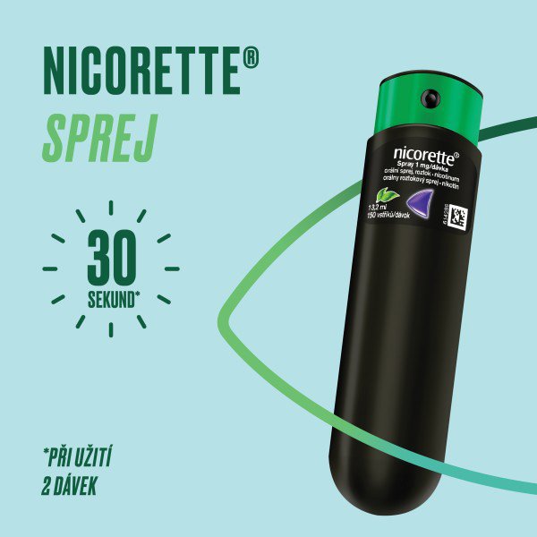 Registered medicinal product Nicorette Spray 1 mg/dose oral spray, solution 13,2 ml