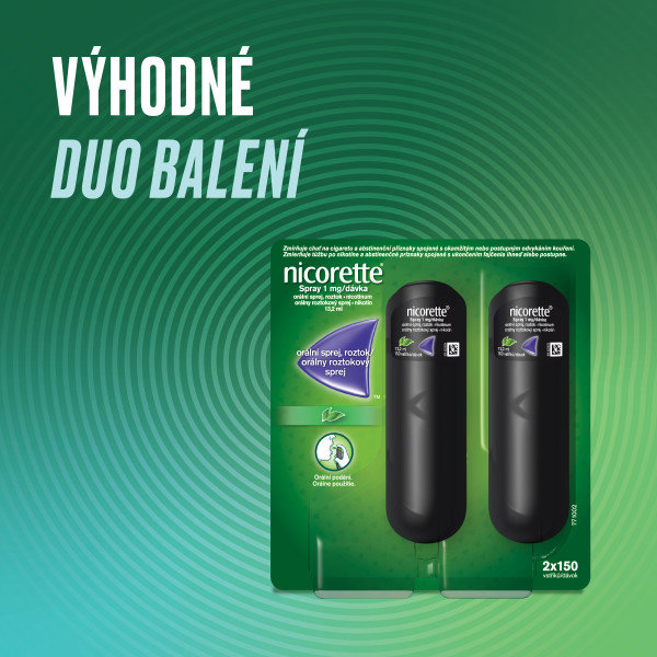 Registered medicinal product Nicorette Spray 1 mg/dose oral spray, solution 13,2 ml