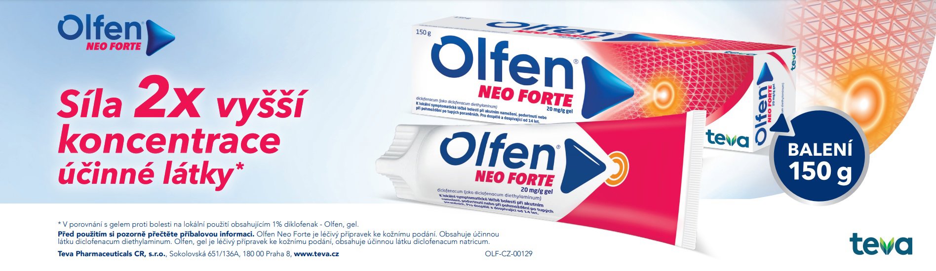 Registered medicinal product Olfen Neo Forte 20 mg/g gel 100 g