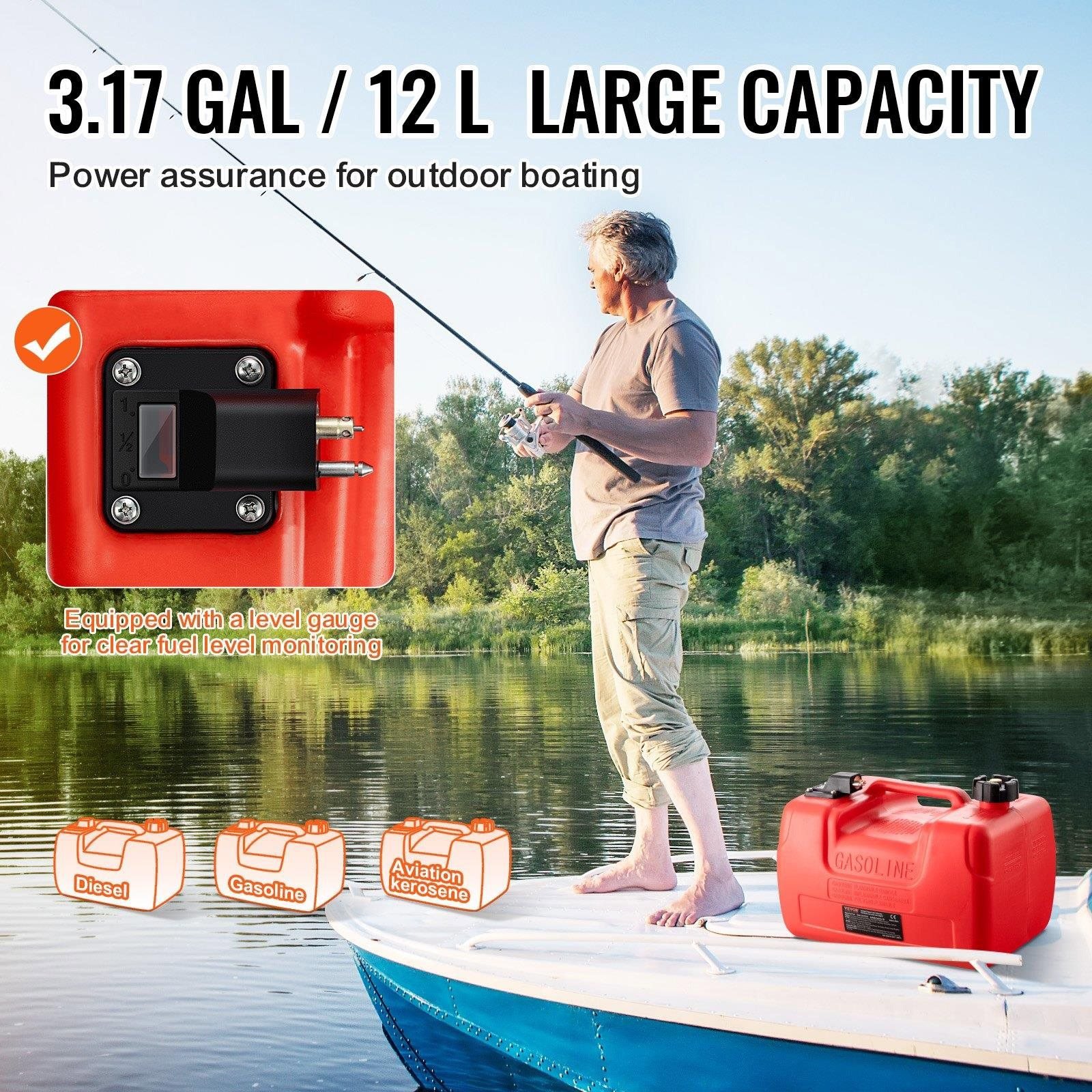 Vevor Portable marine fuel tank 12 l, red