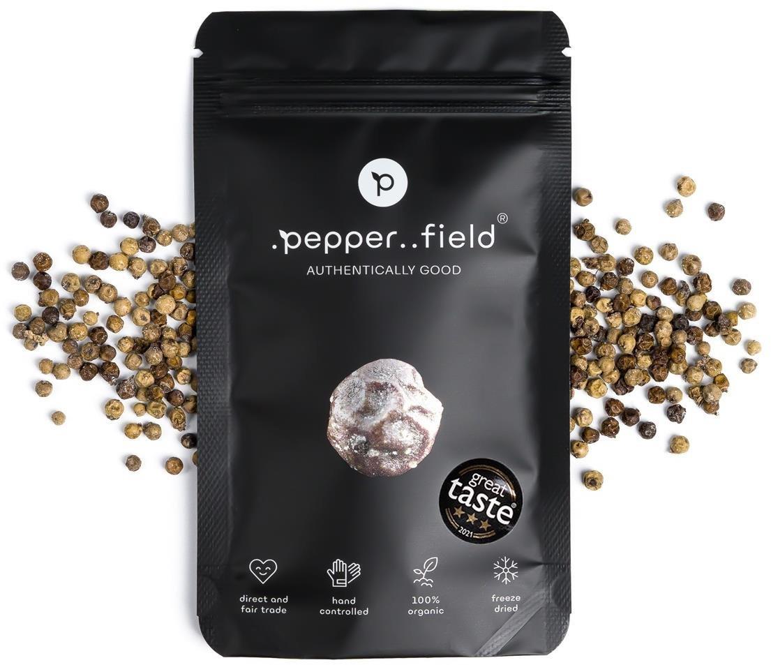 .pepper..field Zelený lyofilizovaný Kampotský pepř se solí - EXCLUSIVE 50 g