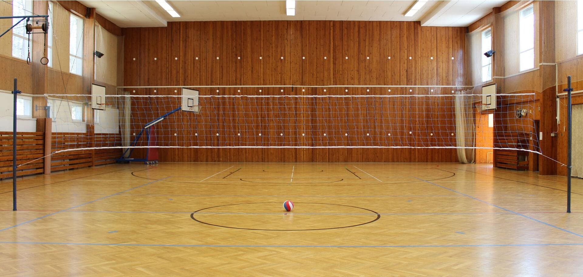 School volleyball net