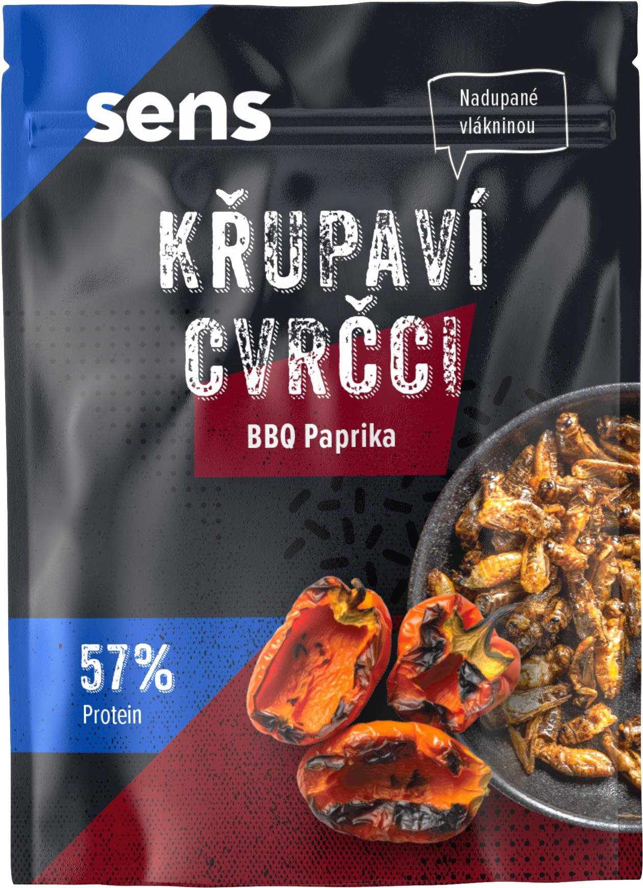 SENS Křupaví & pražení cvrčci - BBQ Paprika 16 g