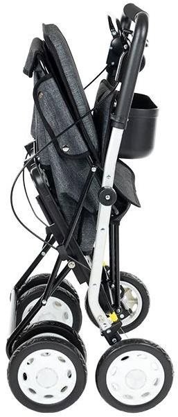 Carlett Senior Assist walker, trolley bag, ice grey, 38 l
