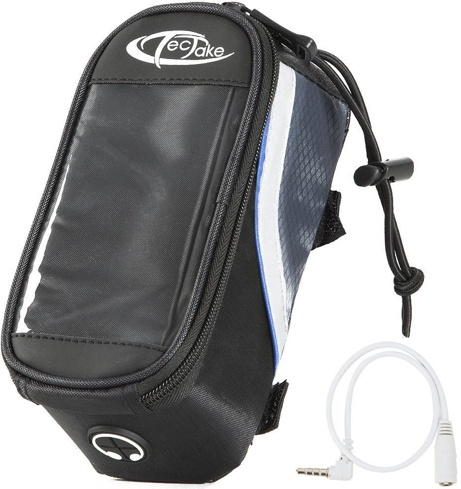 Smartphone holder with bag 18 × 8.5 × 8.5 cm black with blue