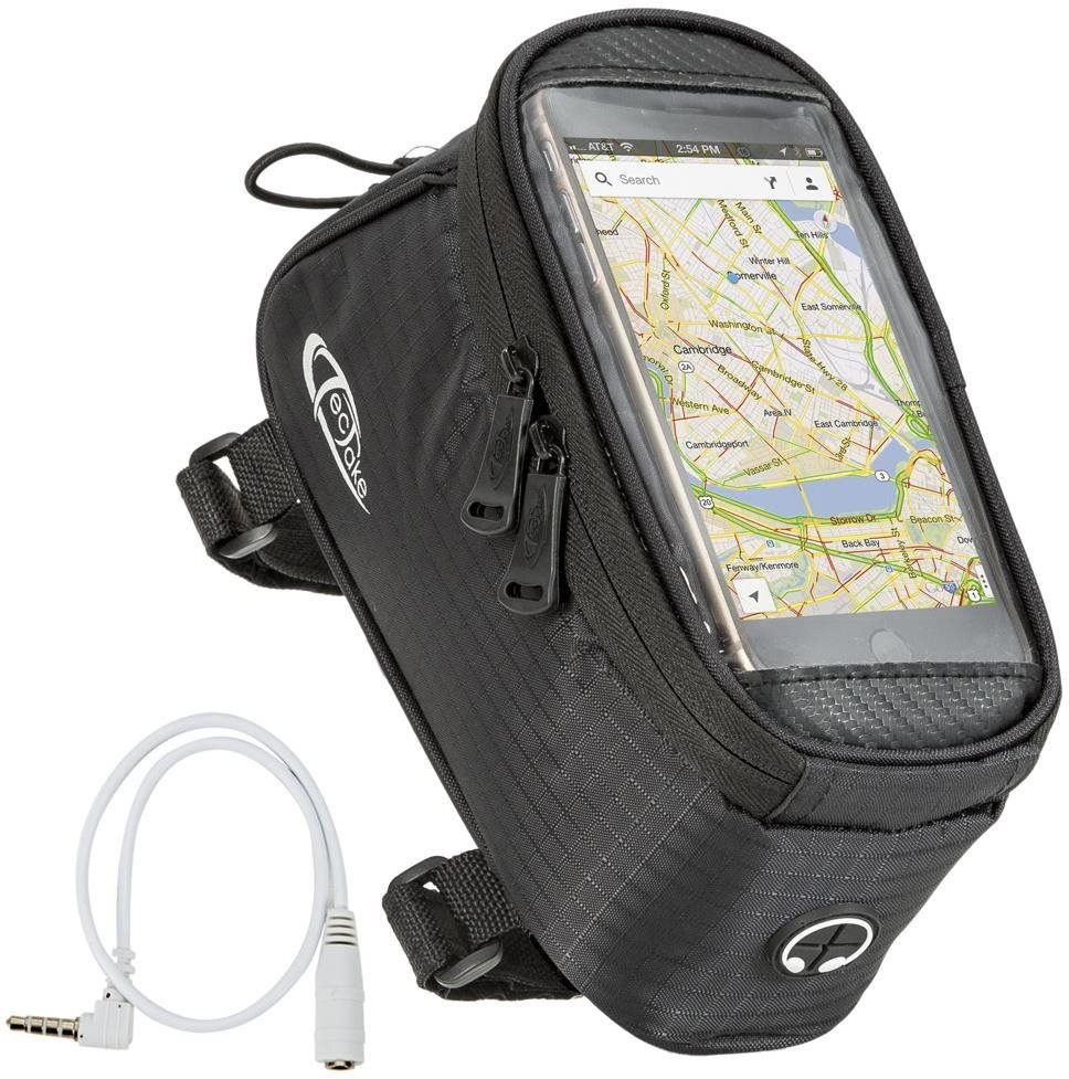 Smartphone holder with bag 20 × 9.5 × 10 cm black