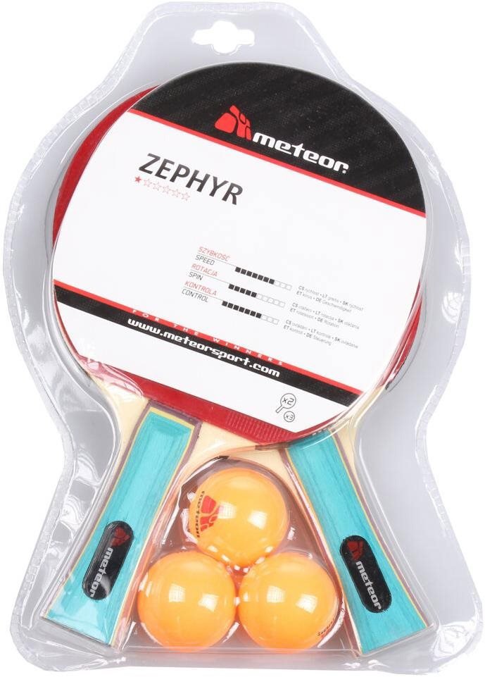 Set na stolní tenis Meteor Multipack 2 ks Zephyr 2 + 3