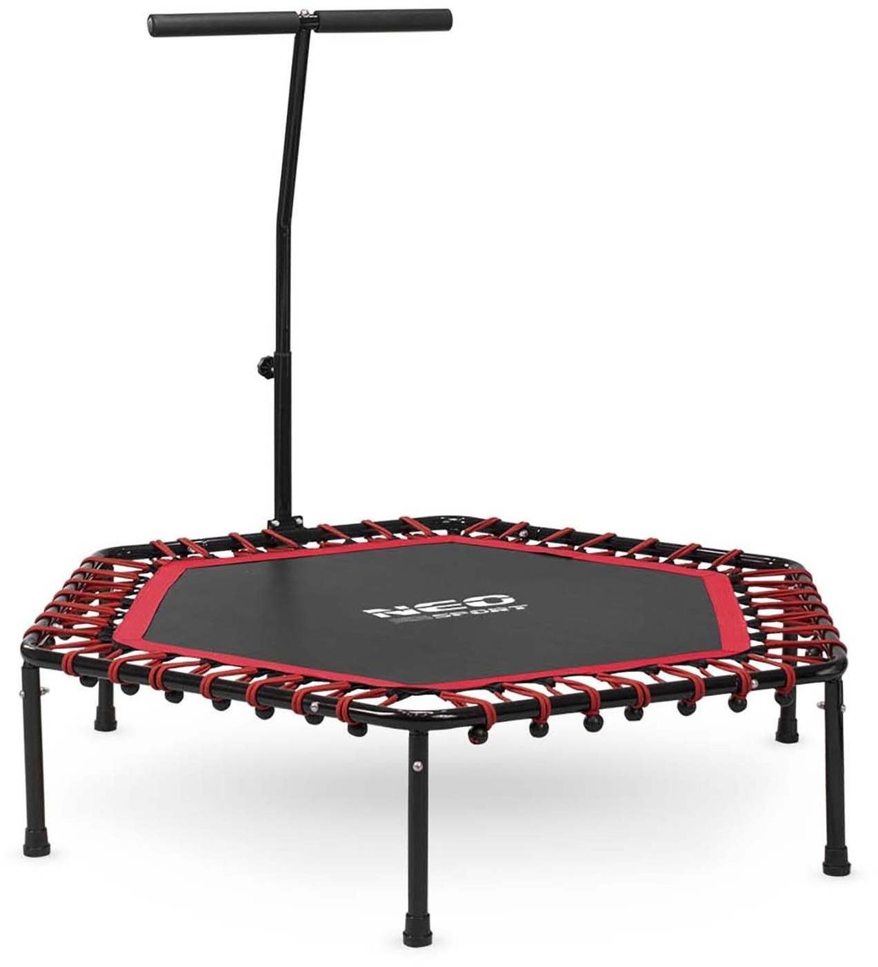 Neo-Sport Fitness trampolína s madlem 127 cm červená