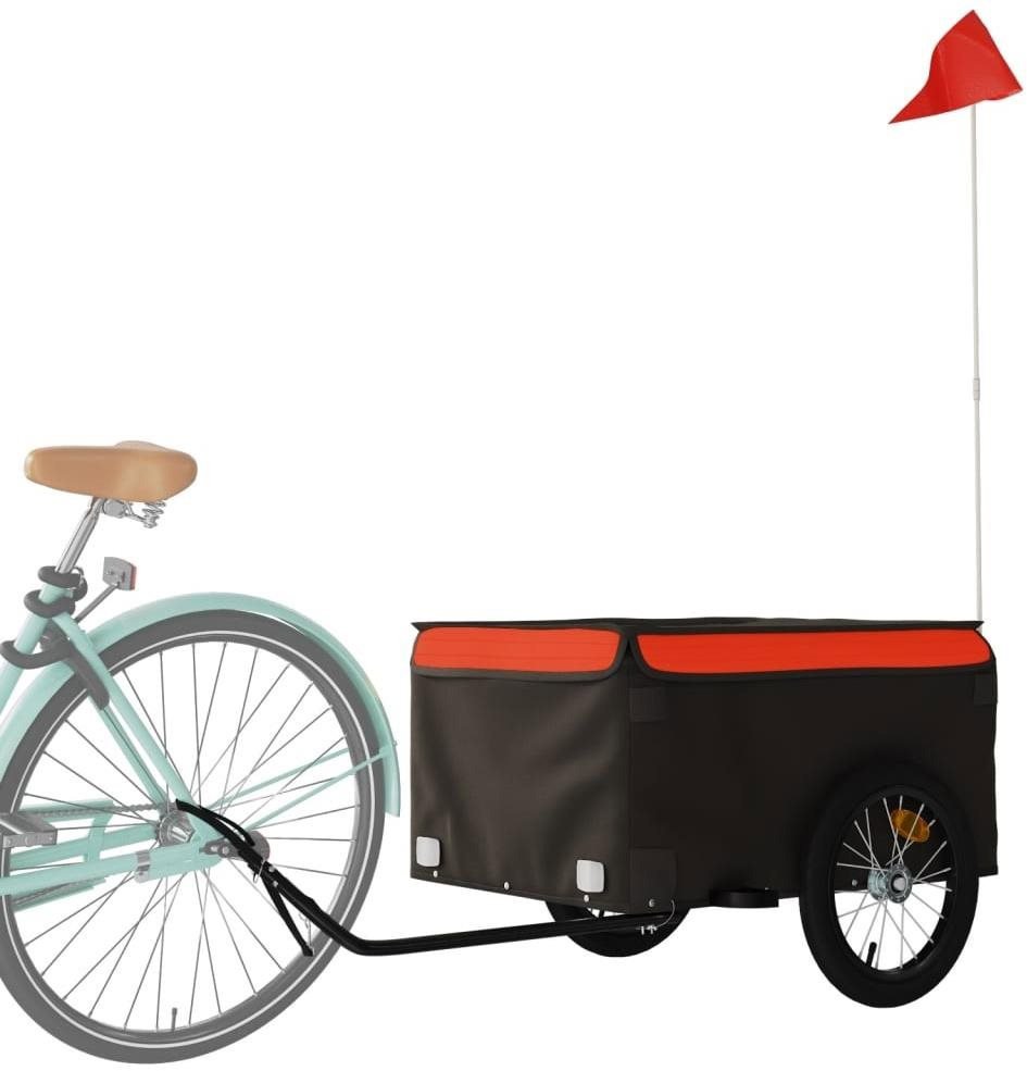 Nákladní vozík za kolo Shumee Vozík za kolo 94082 černý a oranžový, 45 kg, železo