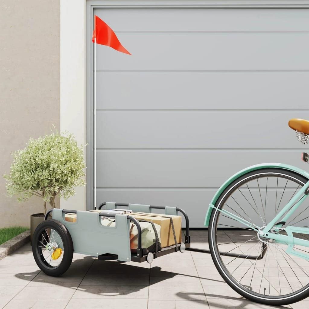 Shumee Bicycle Trolley Bicycle Trolley Oxford Fabric and Iron, 94161, grey