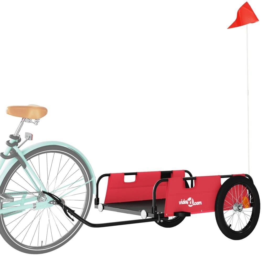 Shumee Bicycle Trolley Bicycle Trolley Oxford Fabric and Iron, Red, 94174