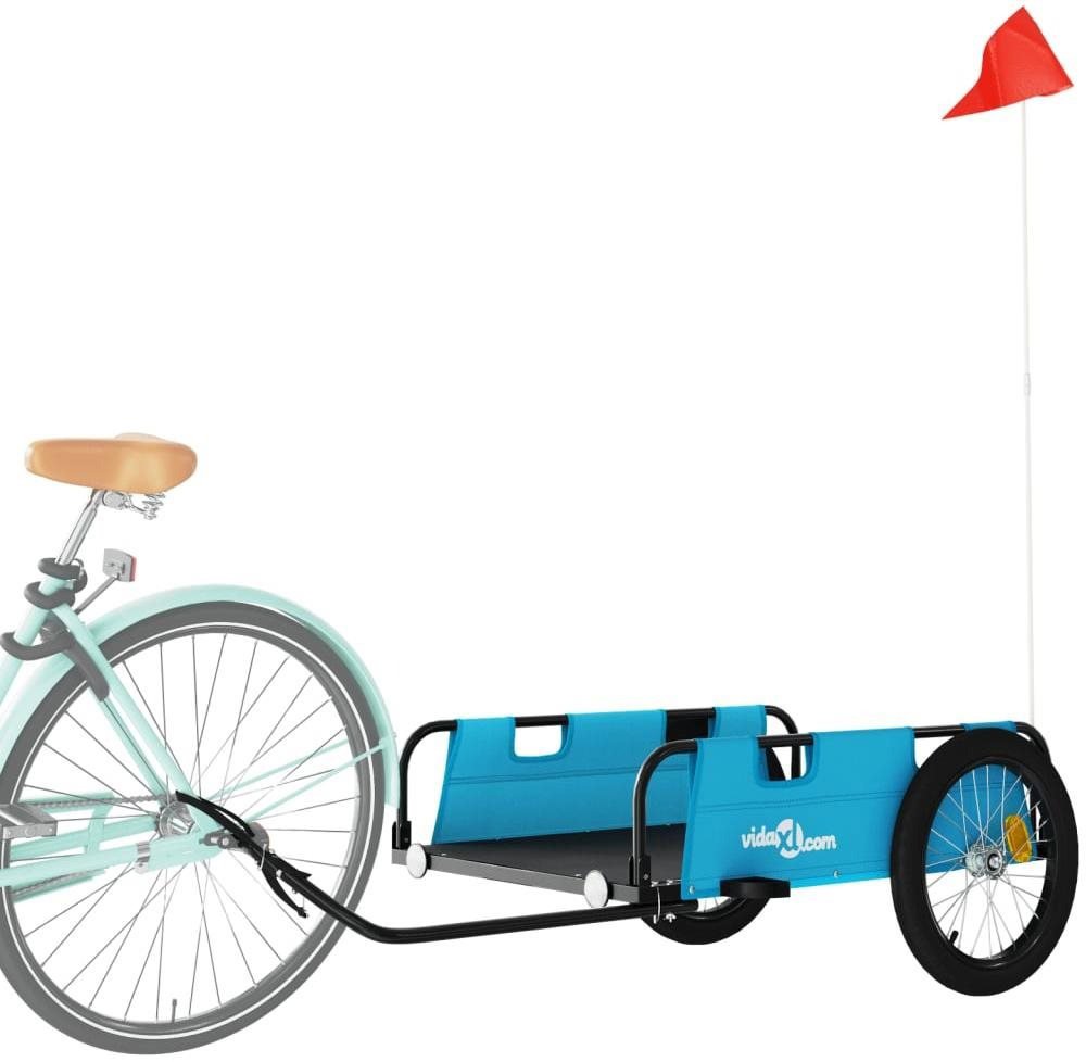 Shumee Bicycle Trolley Bicycle Trolley Oxford Fabric and Iron, Blue