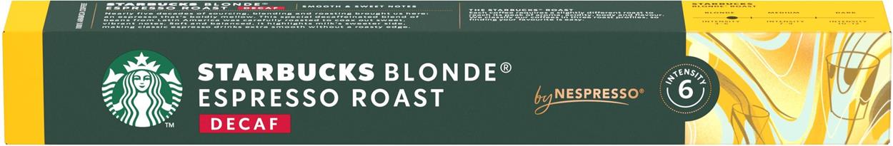 Starbucks by Nespresso Blonde Espresso Roast Decaf 10 ks