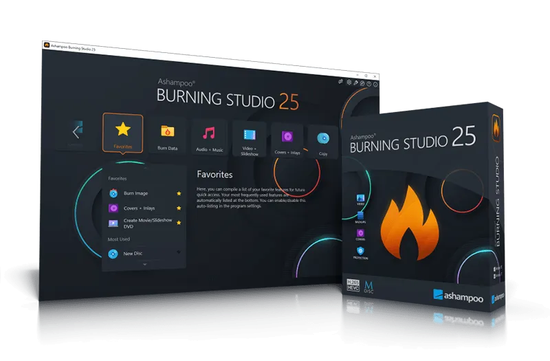 Vypalovací software Ashampoo Burning Studio 25 (elektronická licence)