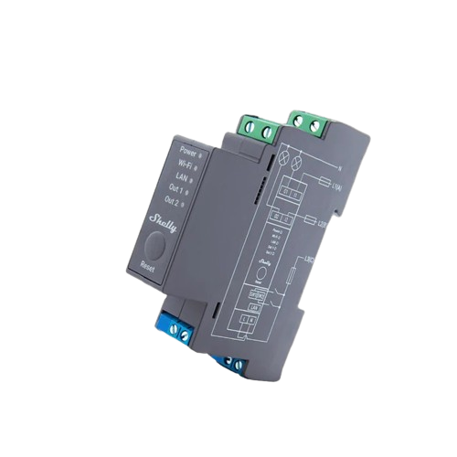 Switch Shelly Wave 2, switch module 2x 16A on DIN rail, Z-Wave