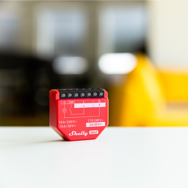 Shelly Gen3 1PM switch, switch module, WiFi