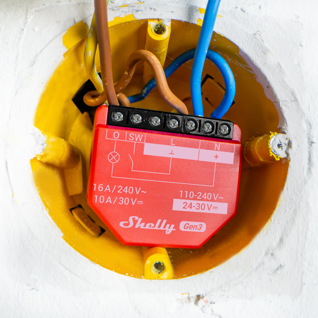 Shelly Gen3 1PM switch, switch module, WiFi