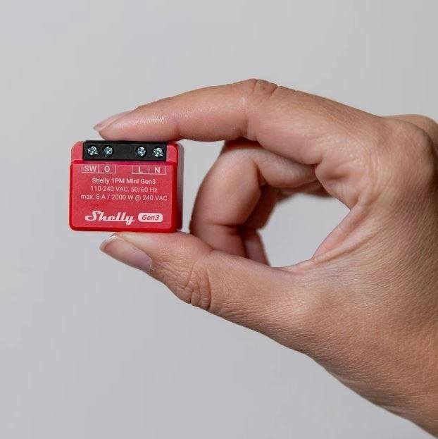 Spínač Shelly Plus 1PM Mini, spínací modul, WiFi, Gen3